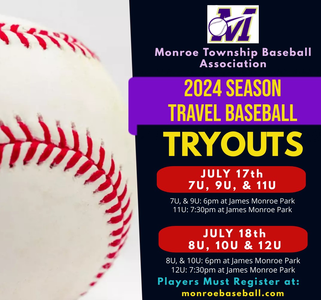 2024 Travel Team Tryouts Monroe Township Baseball Association